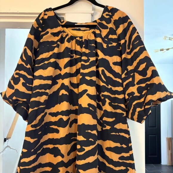 Rhode Alina Tiger Print Dress - Picture 1 of 5